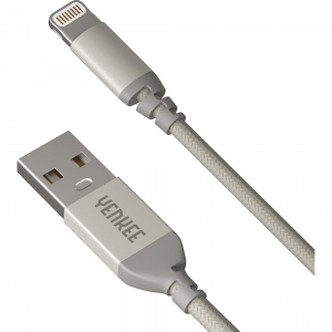 Yenkee USB 2.0 /Lightning szinkronizáló és töltőkábel 1m ezüst  (YCU 611 SR)